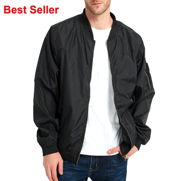 Lightweight Slim Fit Bomber Jacket Softshell Windbreaker